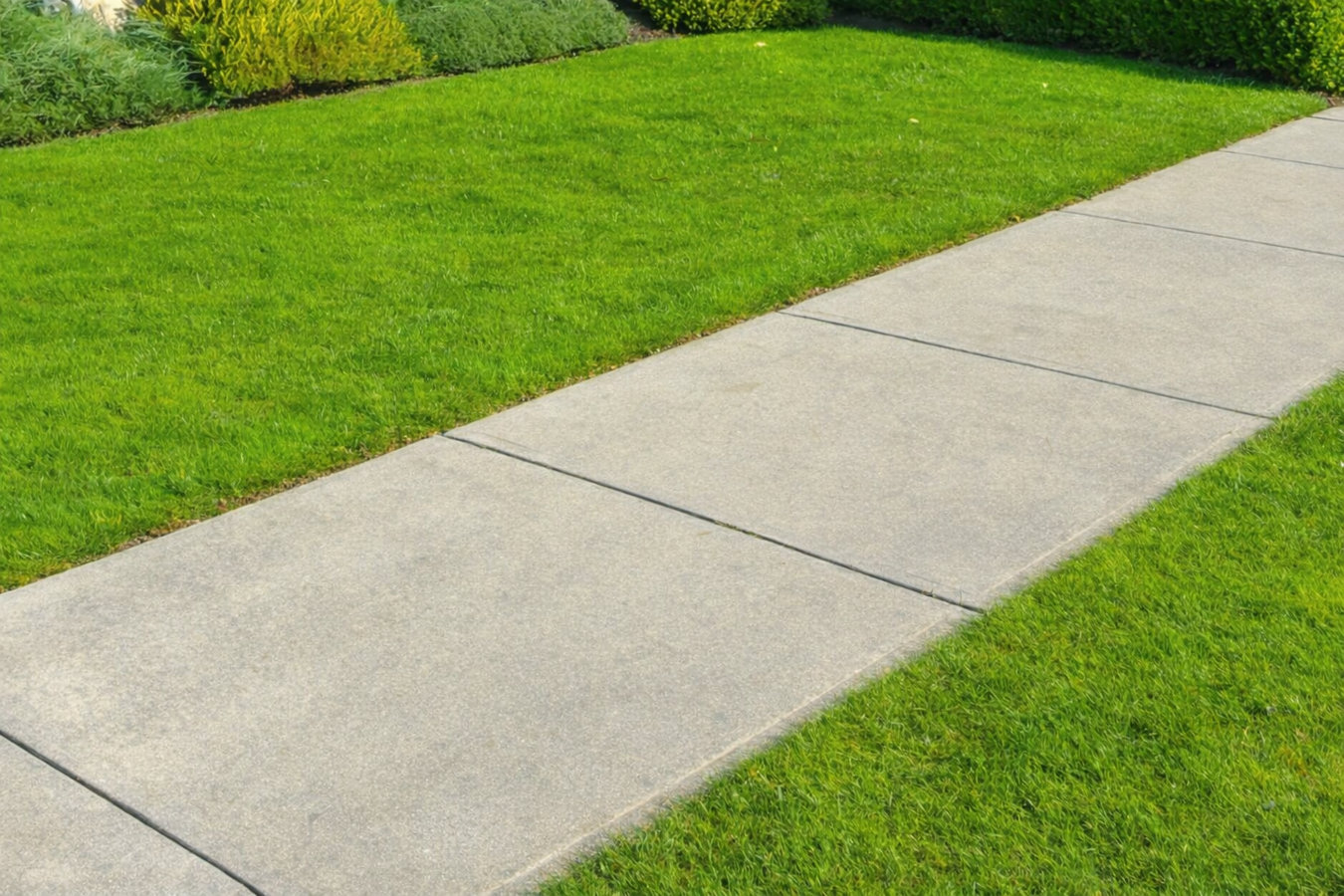 Concrete sidewalk building